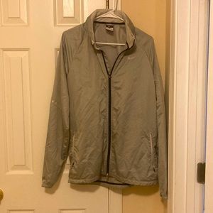 Grey and white checked Nike mens lightweight golf jacket size large